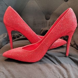 Jeffrey Campbell, size 6, Red with red gems